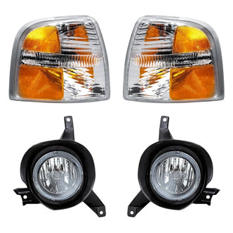 Replacement - 4-Piece Kit (Driver and Passenger Side Fog Lights, Driver and Passenger Side Turn Signal/Corner Lights) (Standard Line)