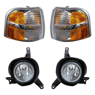 Replacement - 4-Piece Kit (Driver and Passenger Side Fog Lights, Driver and Passenger Side Turn Signal/Corner Lights) (Standard Line)