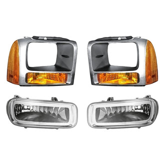 Replacement - 4-Piece Kit (Driver and Passenger Side Fog Lights, Driver and Passenger Side Turn Signal/Corner Lights) (Standard Line)
