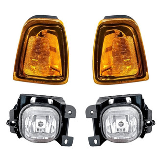Replacement - 4-Piece Kit (Driver and Passenger Side Fog Lights, Driver and Passenger Side Turn Signal/Corner Lights) (Standard Line)
