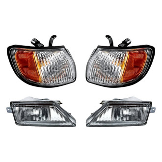 Replacement - 4-Piece Kit (Driver and Passenger Side Fog Lights, Driver and Passenger Side Turn Signal/Corner Lights) (Standard Line)
