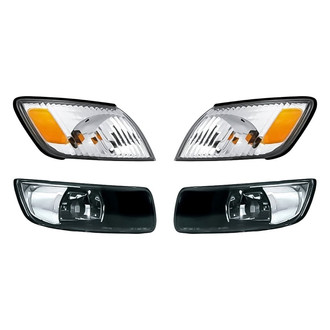 Replacement - 4-Piece Kit (Driver and Passenger Side Fog Lights, Driver and Passenger Side Turn Signal/Corner Lights) (Standard Line)