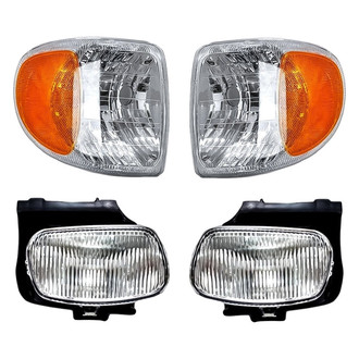 Replacement - 4-Piece Kit (Driver and Passenger Side Fog Lights, Driver and Passenger Side Turn Signal/Corner Lights) (Standard Line)