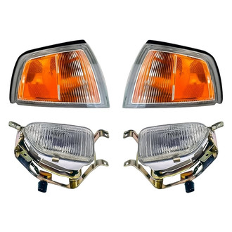 Replacement - 4-Piece Kit (Driver and Passenger Side Fog Lights, Driver and Passenger Side Turn Signal/Corner Lights) (Standard Line)
