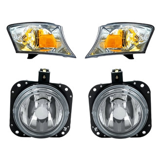 Replacement - 4-Piece Kit (Driver and Passenger Side Fog Lights, Driver and Passenger Side Turn Signal/Corner Lights) (Standard Line)
