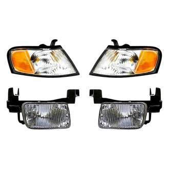 Replacement - 4-Piece Kit (Driver and Passenger Side Fog Lights, Driver and Passenger Side Turn Signal/Corner Lights) (Standard Line)