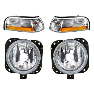 Replacement - 4-Piece Kit (Driver and Passenger Side Fog Lights, Driver and Passenger Side Turn Signal/Corner Lights) (Standard Line)