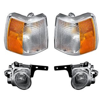 Replacement - 4-Piece Kit (Driver and Passenger Side Fog Lights, Driver and Passenger Side Turn Signal/Corner Lights) (Standard Line)