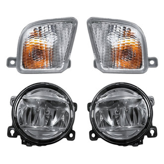 Replacement - 4-Piece Kit (Driver and Passenger Side Fog Lights, Driver and Passenger Side Turn Signal/Corner Lights) (CAPA Certified)