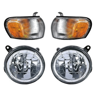 Replacement - 4-Piece Kit (Driver and Passenger Side Fog Lights, Driver and Passenger Side Turn Signal/Corner Lights) (Standard Line)