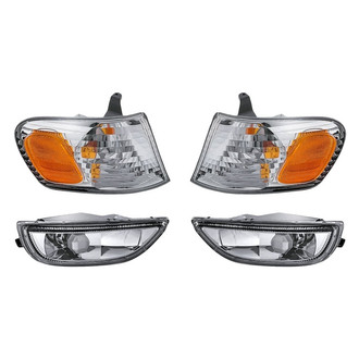 Replacement - 4-Piece Kit (Driver and Passenger Side Fog Lights, Driver and Passenger Side Turn Signal/Corner Lights) (Standard Line)
