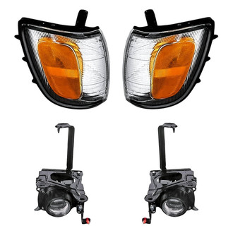 Replacement - 4-Piece Kit (Driver and Passenger Side Fog Lights, Driver and Passenger Side Turn Signal/Corner Lights) (Standard Line)