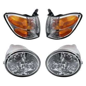 Replacement - 4-Piece Kit (Driver and Passenger Side Fog Lights, Driver and Passenger Side Turn Signal/Corner Lights) (CAPA Certified)