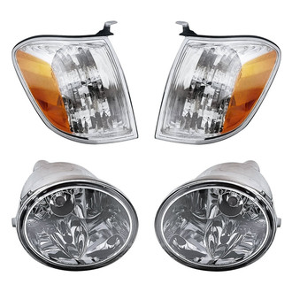 Replacement - 4-Piece Kit (Driver and Passenger Side Fog Lights, Driver and Passenger Side Turn Signal/Corner Lights) (CAPA Certified)