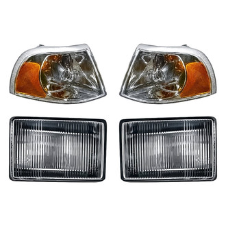 Replacement - 4-Piece Kit (Driver and Passenger Side Fog Lights, Driver and Passenger Side Turn Signal/Corner Lights) (Standard Line)