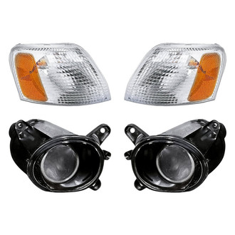 Replacement - 4-Piece Kit (Driver and Passenger Side Fog Lights, Driver and Passenger Side Turn Signal/Corner Lights) (Standard Line)