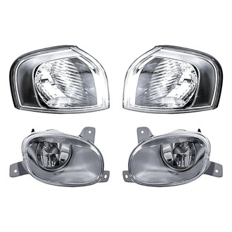 Replacement - 4-Piece Kit (Driver and Passenger Side Fog Lights, Driver and Passenger Side Turn Signal/Corner Lights) (Standard Line)
