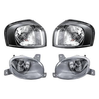 Replacement - 4-Piece Kit (Driver and Passenger Side Fog Lights, Driver and Passenger Side Turn Signal/Corner Lights) (Standard Line)