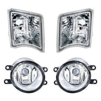 Replacement - 4-Piece Kit (Driver and Passenger Side Fog Lights, Driver and Passenger Side Turn Signal/Corner Lights) (Standard Line)