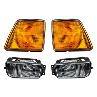 Replacement - 4-Piece Kit (Driver and Passenger Side Fog Lights, Driver and Passenger Side Turn Signal/Corner Lights) (Standard Line)