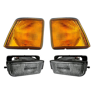 Replacement - 4-Piece Kit (Driver and Passenger Side Fog Lights, Driver and Passenger Side Turn Signal/Corner Lights) (Standard Line)