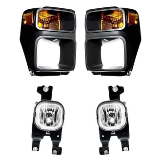 Replacement - 4-Piece Kit (Driver and Passenger Side Fog Lights, Driver and Passenger Side Turn Signal/Corner Lights)