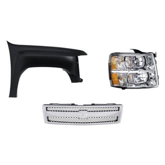 Replacement - 3-Piece Kit (Front Passenger Side Fender, Grille, Passenger Side Headlight)