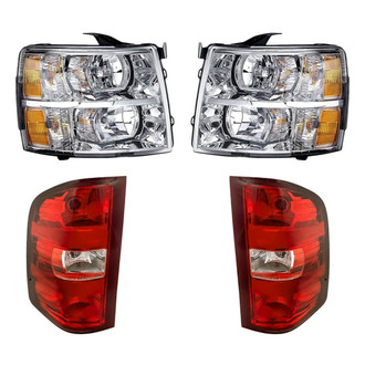 Replacement - 4-Piece Kit (Driver Side Headlight, Driver Side Tail Light, Passenger Side Headlight, Passenger Side Tail Light)