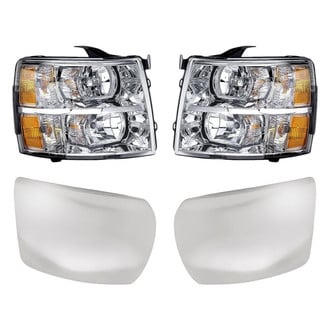 Replacement - 4-Piece Kit (Driver Side Headlight, Front Driver Side Bumper End, Front Passenger Side Bumper End, Passenger Side Headlight)