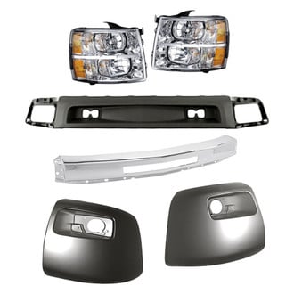 Replacement - 6-Piece Kit (Driver Side Headlight, Front Bumper Air Deflector, Front Bumper Face Bar, Front Driver Side Bumper End, Front Passenger Side Bumper End, Passenger Side Headlight)