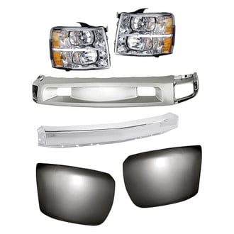 Replacement - 6-Piece Kit (Driver Side Headlight, Front Bumper Deflector, Front Bumper Face Bar, Front Driver Side Bumper End, Front Passenger Side Bumper End, Passenger Side Headlight)