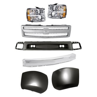 Replacement - 7-Piece Kit (Driver Side Headlight, Front Bumper Air Deflector, Front Bumper Face Bar, Front Driver Side Bumper End, Front Passenger Side Bumper End, Grille, Passenger Side Headlight)