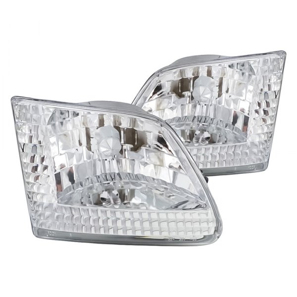 Replacement - Driver and Passenger Side Chrome Headlights