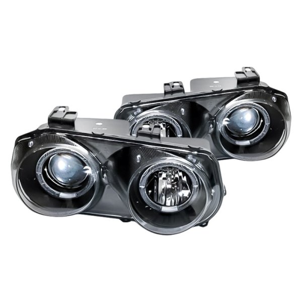Replacement - Driver and Passenger Side Black Projector Headlights