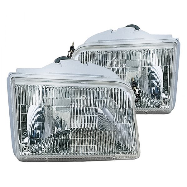 Replacement - Diamond Design Driver and Passenger Side Chrome Euro Headlights