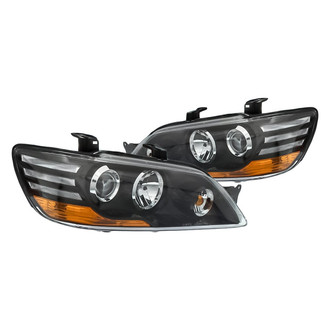 Replacement - Driver and Passenger Side Black Projector Headlights