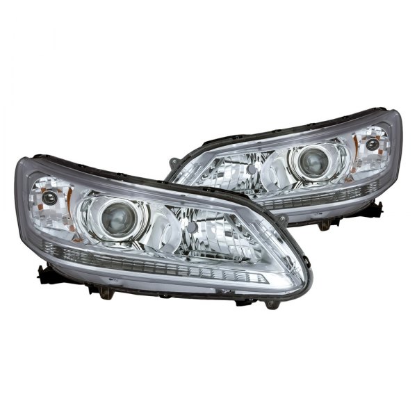 Replacement - Chrome Projector Headlights, Honda Accord