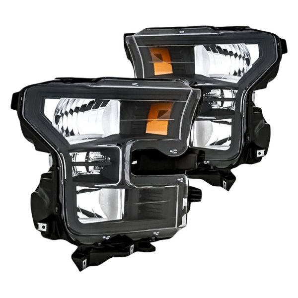 Replacement - Driver and Passenger Side Black Headlights