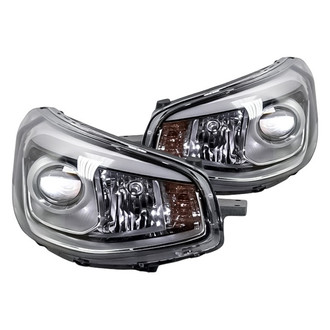 Replacement - Driver and Passenger Side Black Projector Headlights