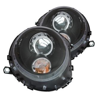Replacement - Driver and Passenger Side Black Projector Headlights