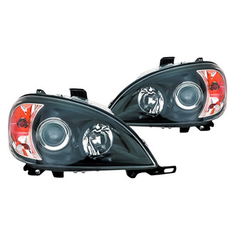Replacement - Driver and Passenger Side Black Projector Headlights