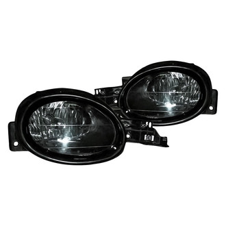 Replacement - Driver and Passenger Side Black Euro Headlights