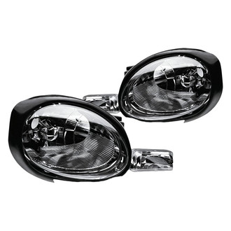 Replacement - Driver and Passenger Side Chrome Euro Headlights