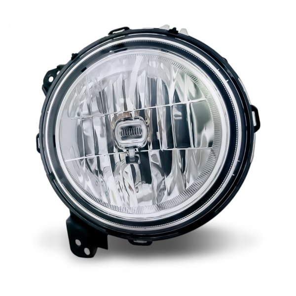 Replacement - Replacement 9" Round Driver Side Chrome Composite Headlight