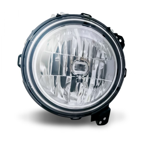 Replacement - Replacement 9" Round Passenger Side Chrome Composite Headlight