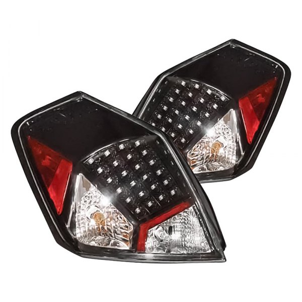 Replacement - Black LED Tail Lights, Nissan Altima
