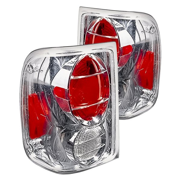 Replacement - Chrome/Red Euro Tail Lights