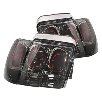 Replacement - Driver and Passenger Side Black/Smoke Euro Tail Lights