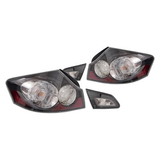 Replacement - Driver and Passenger Side Black Euro Tail Lights