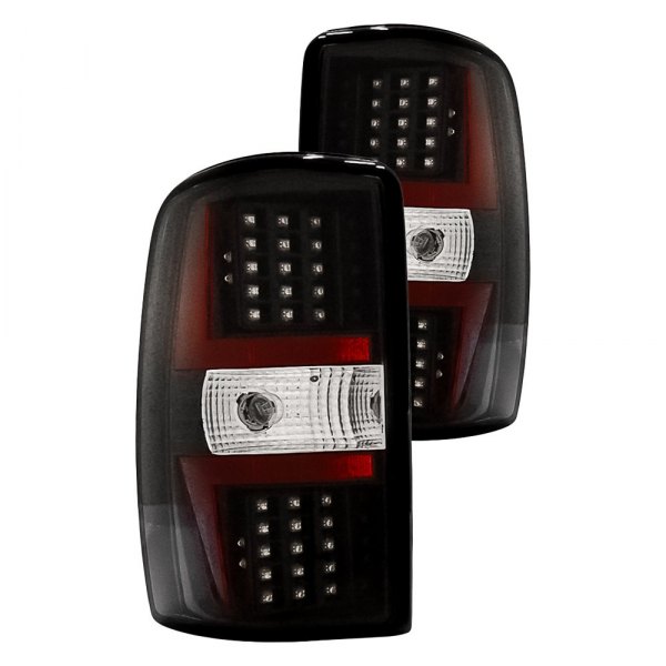 Replacement - Black LED Tail Lights, Chevy Suburban